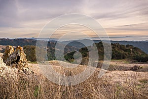 Evening landscape in Henry W. Coe State Park, south San Francisco bay, California