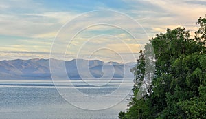 Evening landscape on Lake Baikal