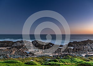 Evening landscape at the Tsitsikamma National Park and the Otter Trail in South Africa