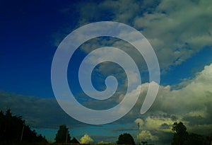 Evening landscepe with clouds