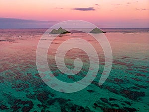 Evening at Lanikai, Aerial View