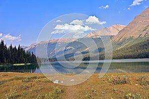 Jasper National Park with Adolphus Lake near Robson Pass in Evening Light, Canadian Rocky Mountains, Alberta