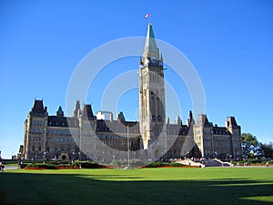 Ottawa, Canadian Parliament Building in Evening Light, Ontario, Canada