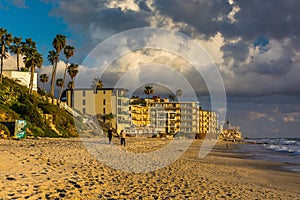 Evening light on the Main Beach