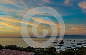Evening light at sardinia beach