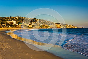 Evening light on the shore in Laguna Beach