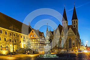 Evening light on the streets in old Braunschweig