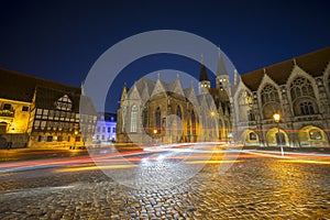 Evening light on the streets in old Braunschweig