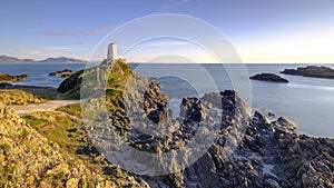 Evening light on Twr Mawr Light House on Llanddwyn Island, Anglesey, UK