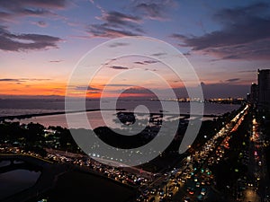 Evening at Roxas Boulevard, Manila photo