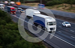 Evening motorway traffic