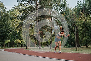 Evening Outdoor Workout: Athletic Active Girl Perform Stunning 360-Degree Flips and Cartwheels in Park