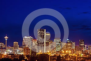 Evening panorama of Calgary