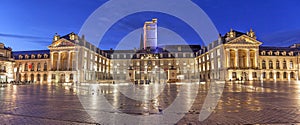 Evening panorama of Liberation Square, Dijon