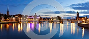 Evening panorama of Stockholm, Sweden