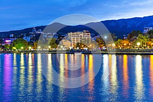 Evening panorama of Yalta, Crimea, Ukraine