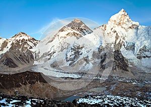 Evening panoramic view of Mount Everest