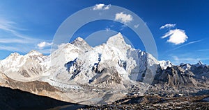 Evening panoramic view of Mount Everest from Kala Patthar