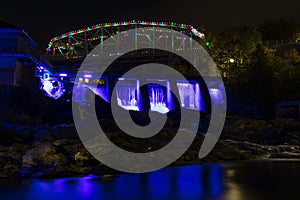 Illuminated Bracebridge Falls photo