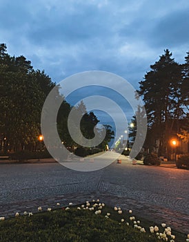 Evening Photography In Alytus City Centre