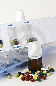 Evening pills and medicine