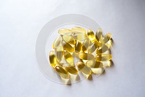 Evening primrose oil supplement capsules from above