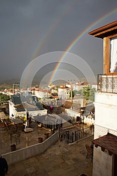 Evening rainbow in Cappadocia