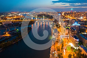 Evening river Don in Rostov-on-Don