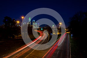 Evening Rush Hour Commute In Charlotte, North Carolina