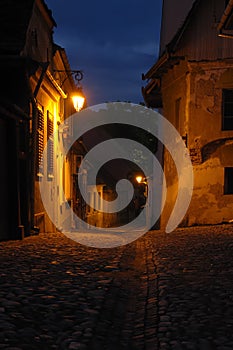 Evening scene in Transylvania, Romania photo