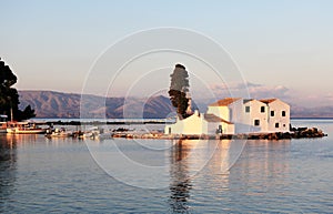 Evening Scene of Vlacherna Monastery, Corfu, Greece