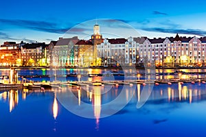 Evening scenery of Helsinki, Finland