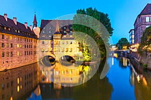 Evening scenery of Nuremberg, Germany