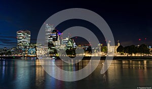 Evening scenery of the Potters Fields Park, Bermondsey,  UK photo