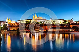 Evening scenery of Prague, Czech Republic