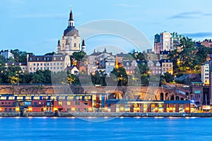 Evening scenery of Stockholm, Sweden