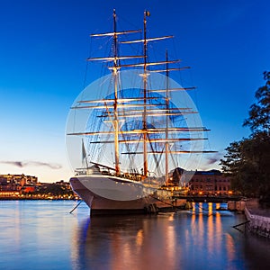 Evening scenery of Stockholm, Sweden