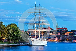 Evening scenery of Stockholm, Sweden