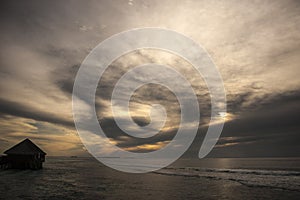 Evening sea sight on Maldives