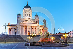 Evening Senate Square, Helsinki, Finland