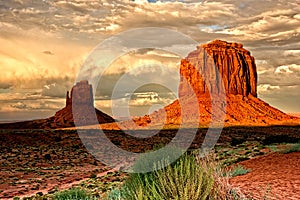 Evening Shadows in Monument Valley