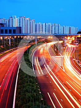 Evening Shot of Expressway photo