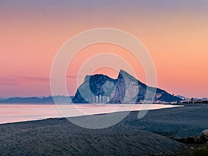 Evening shot of the Rock of Gibraltar