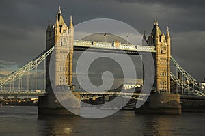 Evening shot of Tower Bridge, London