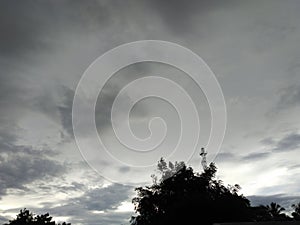 Evening sky and clouds