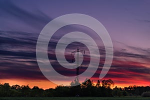 Evening sky after sunset.