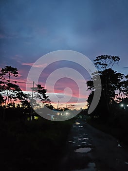 Evening Sky View After Rain in Papua