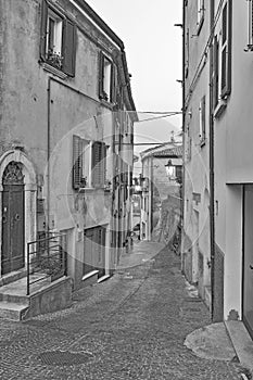 Evening small street Tuscany, Italy