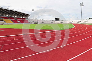 Evening stadium arena soccer field