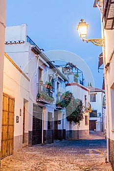 Evening in the streets of Albaycin neighborhood of Granada, Spa photo